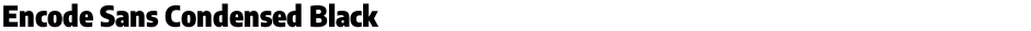 Encode Sans Condensed BlackDemo
