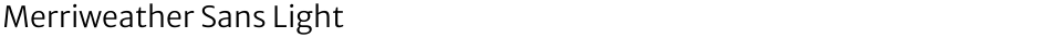 Merriweather Sans LightDemo