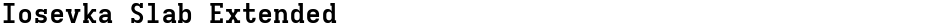 Iosevka Slab ExtendedDemo