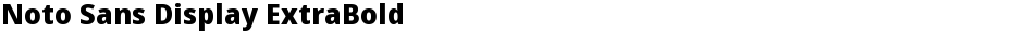 Noto Sans Display ExtraBoldDemo