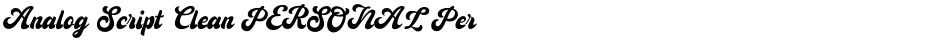 Analog Script Clean PERSONAL PersonalDemo