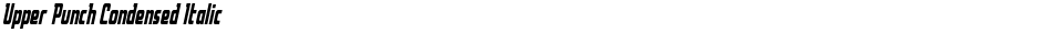 Upper Punch Condensed ItalicDemo