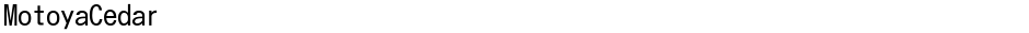 MotoyaCedarDemo