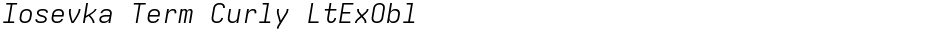 Iosevka Term Curly LtExOblDemo