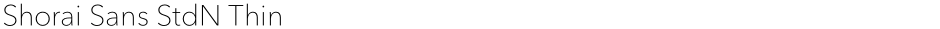 Shorai Sans StdN ThinDemo