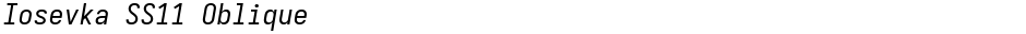 Iosevka SS11 ObliqueDemo