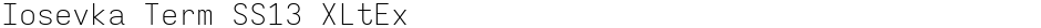 Iosevka Term SS13 XLtExDemo