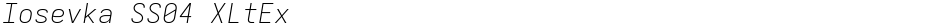 Iosevka SS04 XLtExDemo