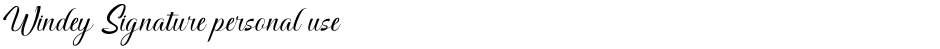 Windey Signature personal useDemo