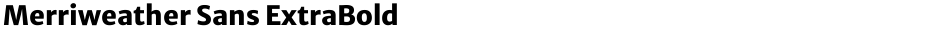 Merriweather Sans ExtraBoldDemo