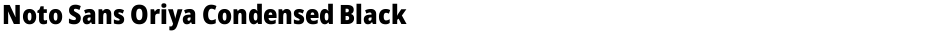 Noto Sans Oriya Condensed BlackDemo