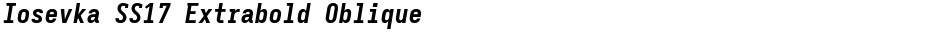Iosevka SS17 Extrabold ObliqueDemo