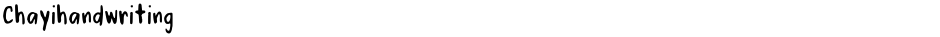 ChayihandwritingDemo