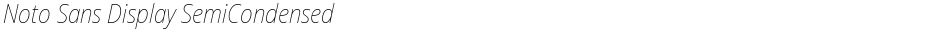 Noto Sans Display SemiCondensed ThinDemo
