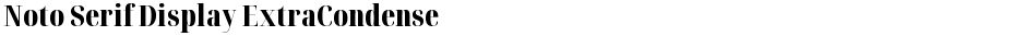 Noto Serif Display ExtraCondensed BlackDemo