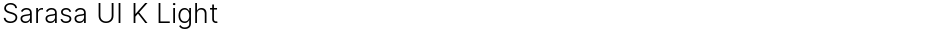 Sarasa UI K LightDemo