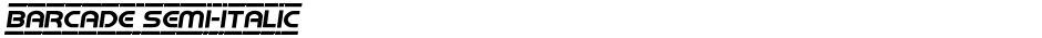 Barcade Semi-ItalicDemo