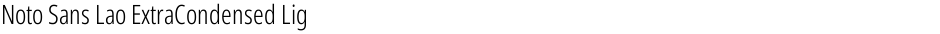 Noto Sans Lao ExtraCondensed LightDemo