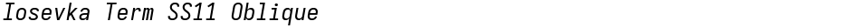 Iosevka Term SS11 ObliqueDemo