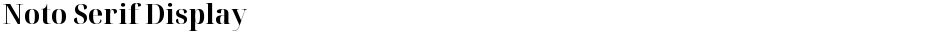 Noto Serif DisplayDemo