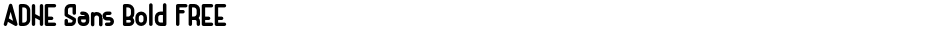 ADHE Sans Bold FREEDemo