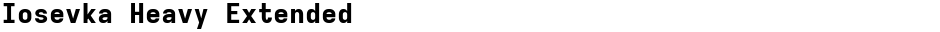 Iosevka Heavy ExtendedDemo