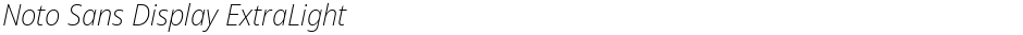 Noto Sans Display ExtraLightDemo
