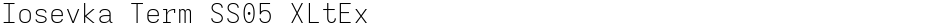 Iosevka Term SS05 XLtExDemo