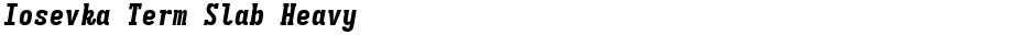 Iosevka Term Slab HeavyDemo