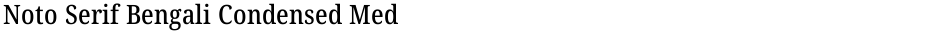 Noto Serif Bengali Condensed MediumDemo