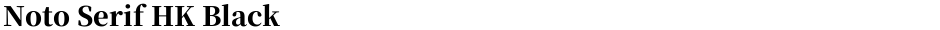 Noto Serif HK BlackDemo