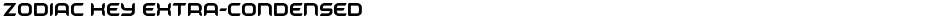 Zodiac Key Extra-CondensedDemo
