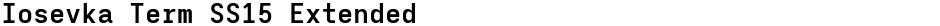 Iosevka Term SS15 ExtendedDemo