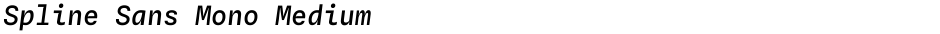 Spline Sans Mono MediumDemo