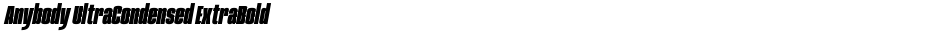Anybody UltraCondensed ExtraBoldDemo