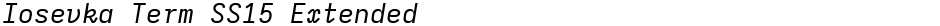Iosevka Term SS15 ExtendedDemo