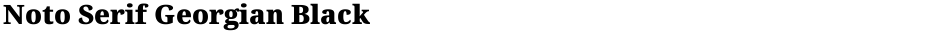 Noto Serif Georgian BlackDemo