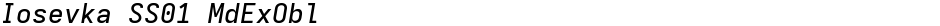 Iosevka SS01 MdExOblDemo