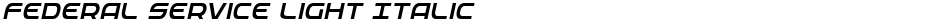Federal Service Light ItalicDemo