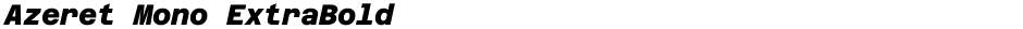 Azeret Mono ExtraBoldDemo
