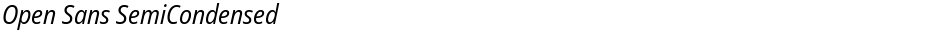 Open Sans SemiCondensedDemo