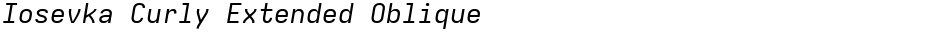 Iosevka Curly Extended ObliqueDemo