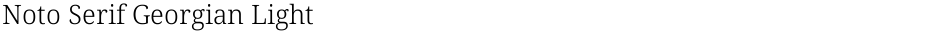 Noto Serif Georgian LightDemo