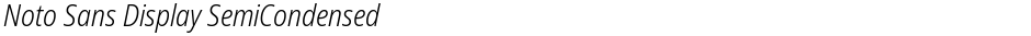 Noto Sans Display SemiCondensed LightDemo