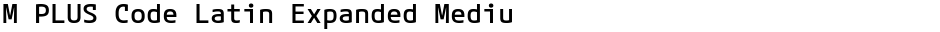 M PLUS Code Latin Expanded MediumDemo