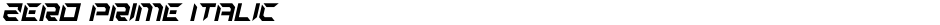 Zero Prime ItalicDemo