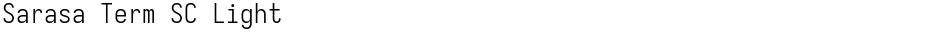 Sarasa Term SC LightDemo