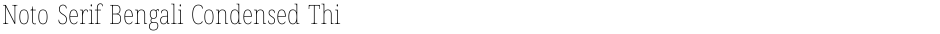 Noto Serif Bengali Condensed ThinDemo