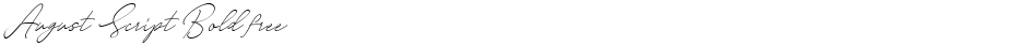 August Script Bold freeDemo