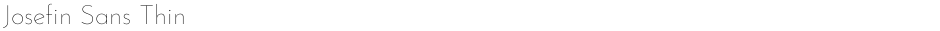 Josefin Sans ThinDemo